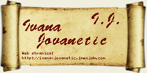 Ivana Jovanetić vizit kartica